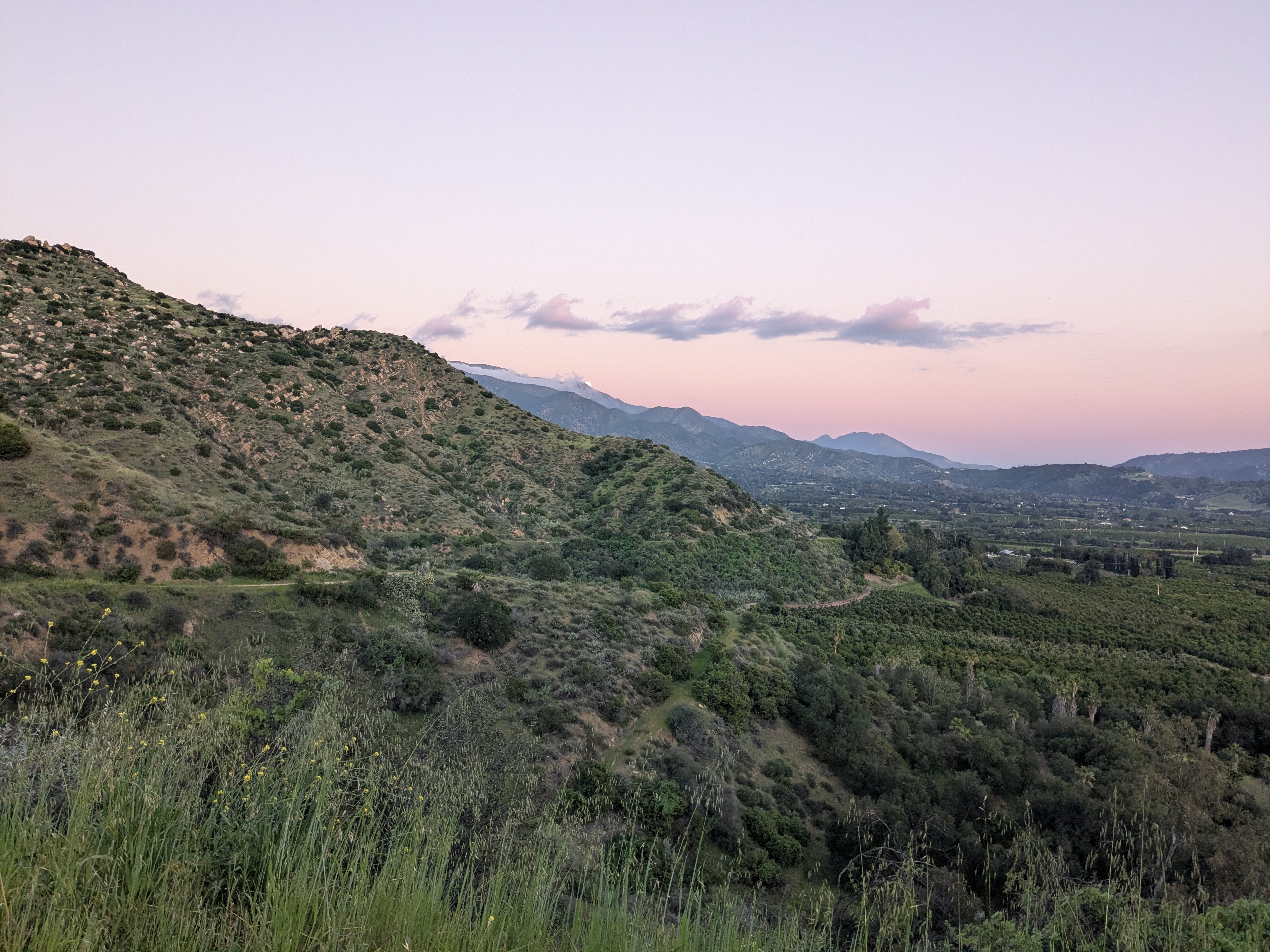 Ojai Valley at sunset